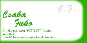 csaba fuko business card